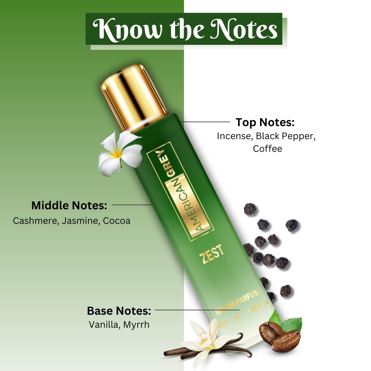 American Grey Perfume – EDP 29 ML Zest  | Fresh Long-Lasting Fragrance for Men & Women