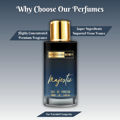 American Grey Majestic Unisex Perfume Spray Eau de Parfum  -  100 ml