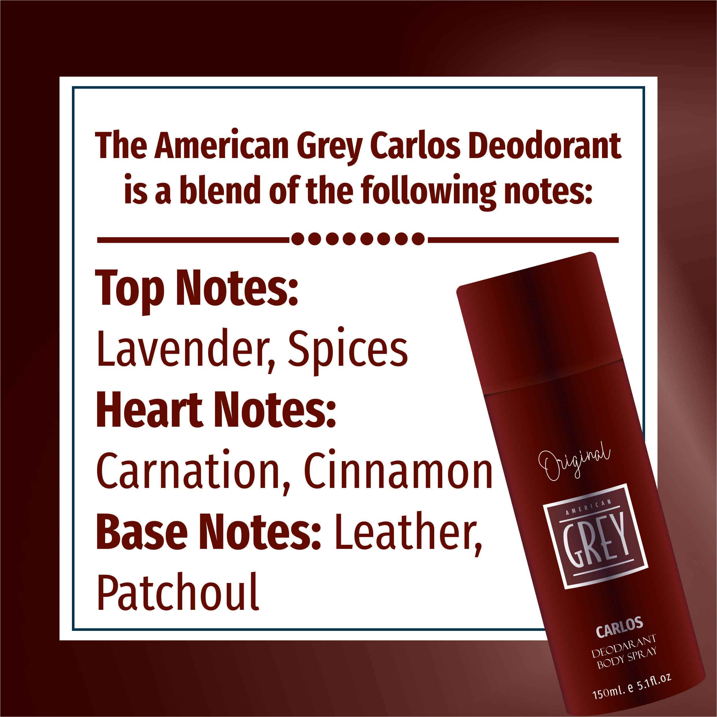 american grey- leather deodorant spray