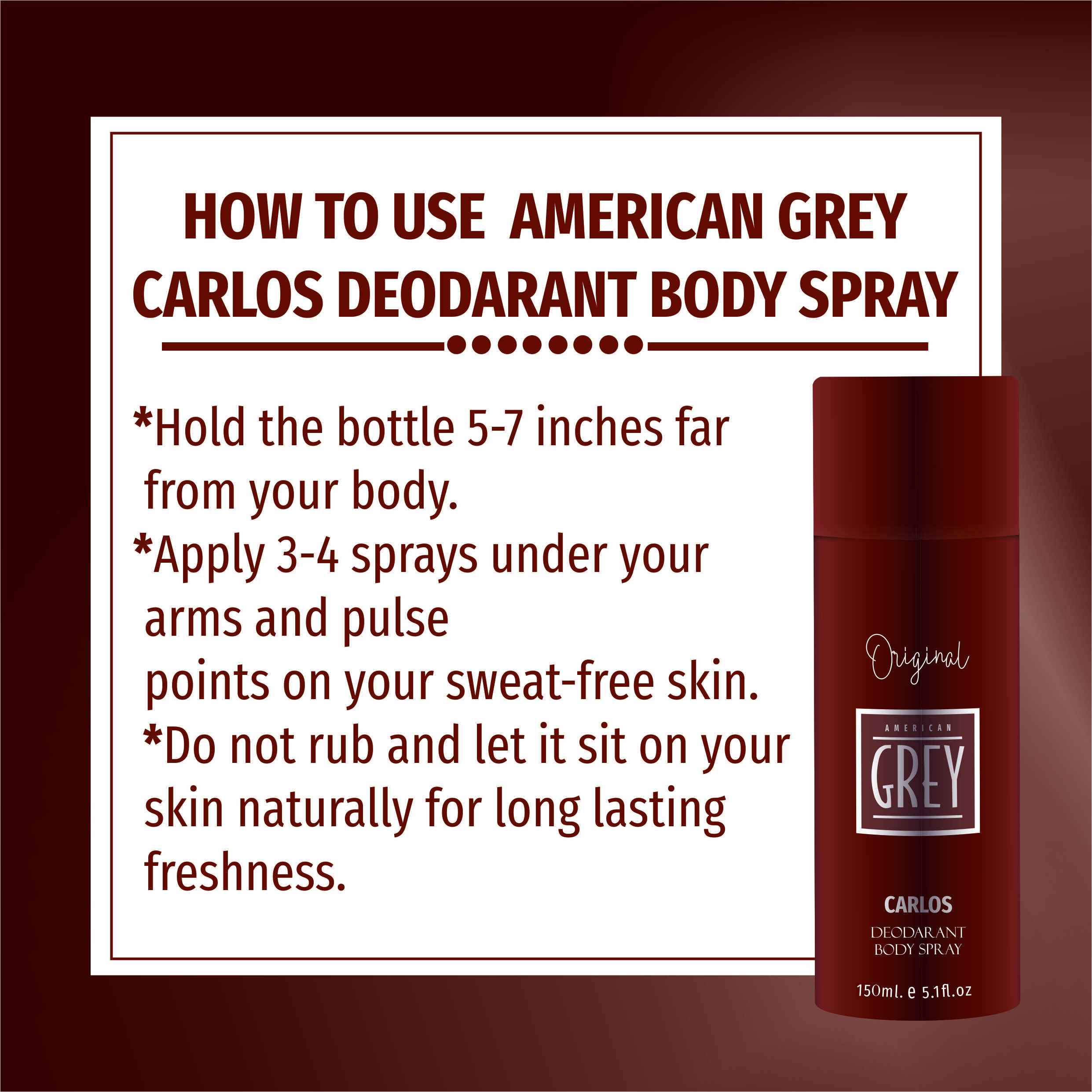 How do you use deodorant spray? - american grey