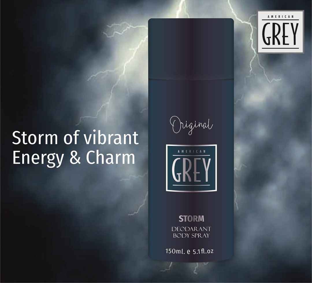 Storm deodorant for men - american grey