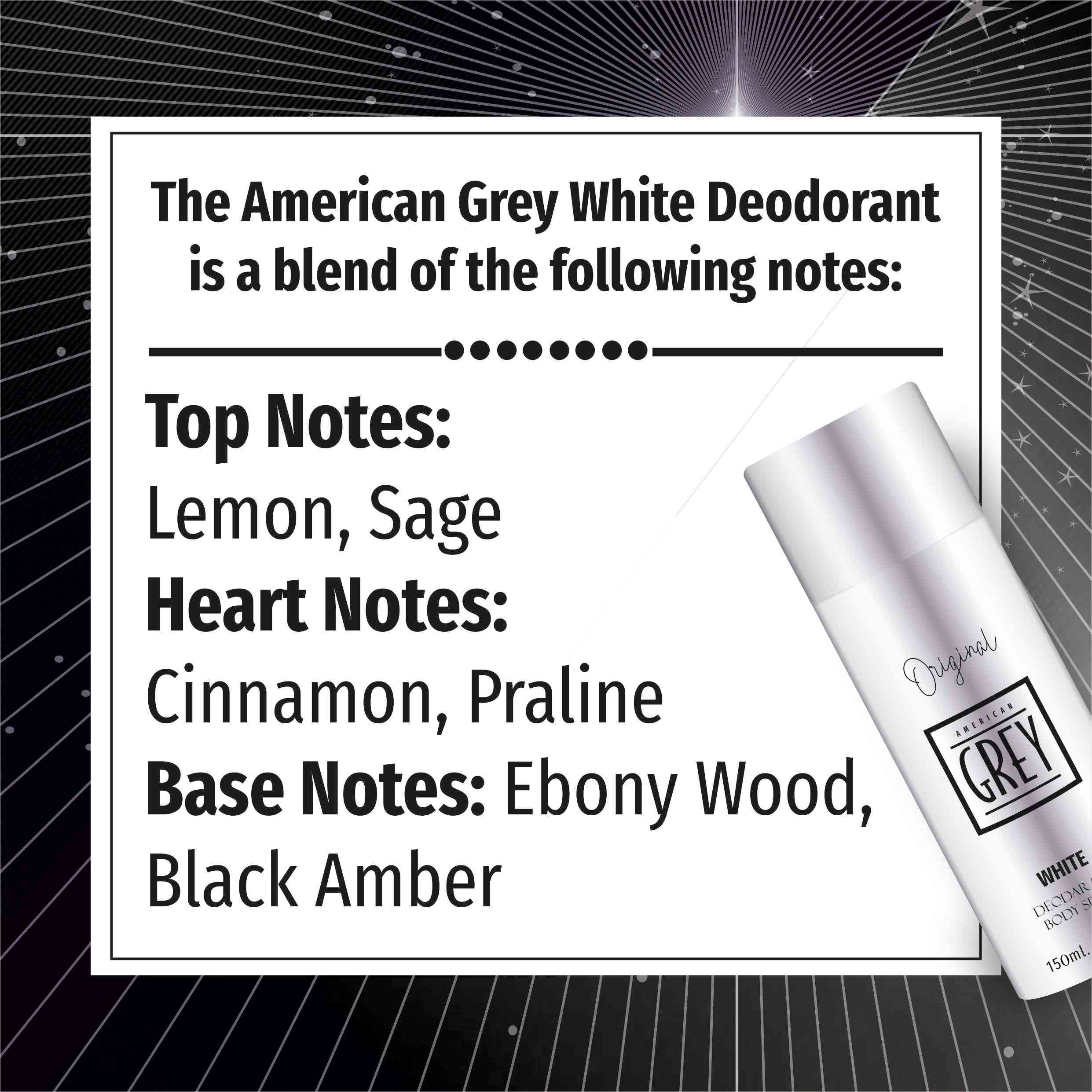 white deo notes - American Grey