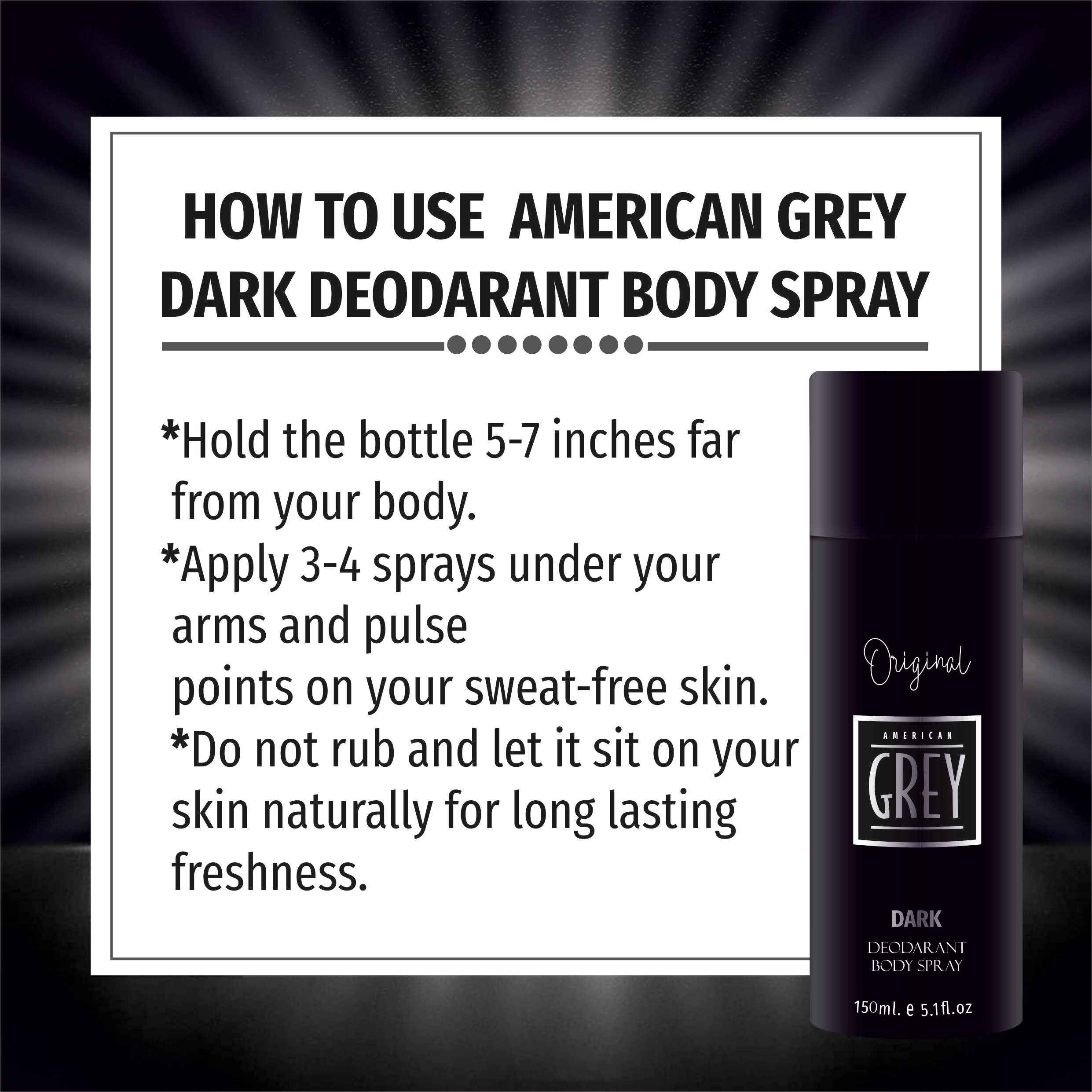 how to apply deodorant- American Grey